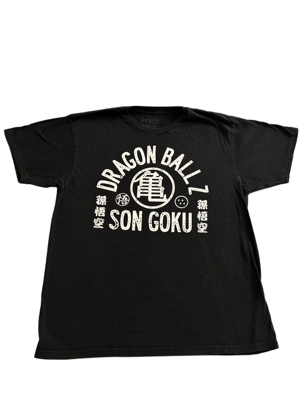 Dragon Ball Z Son Goku Graphic T Shirt Black Anime Crew Neck XL